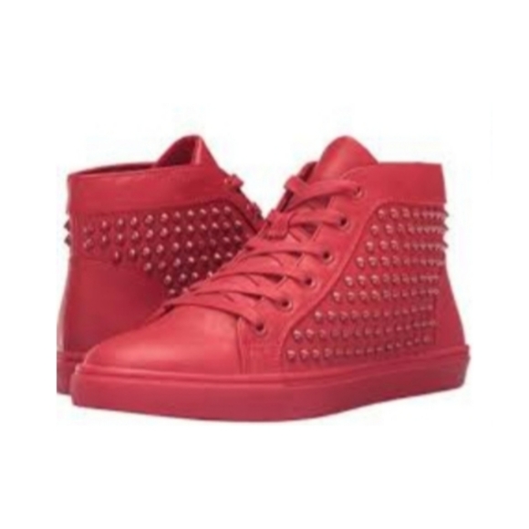 Steve Madden Levels Red Studded Hitop 